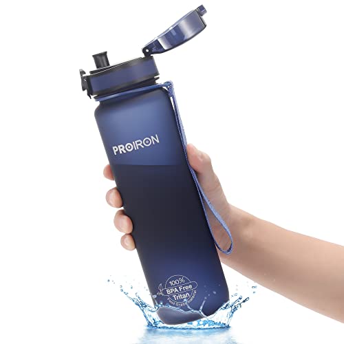 PROIRON 32OZ Workout Water Bottle with Protein Shaker