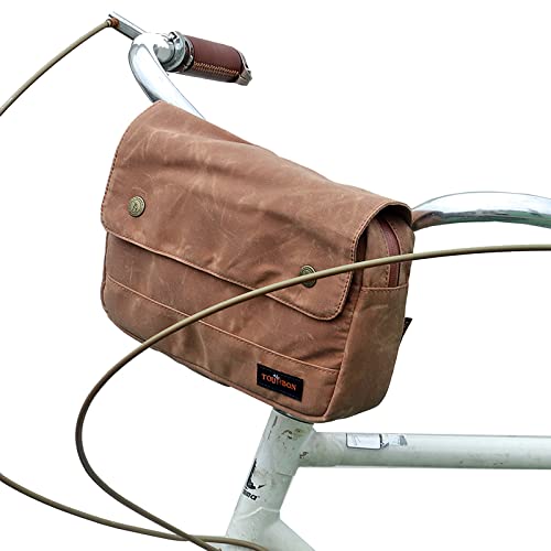 Canvas Bike Handlebar Bag with Multiple Compartments