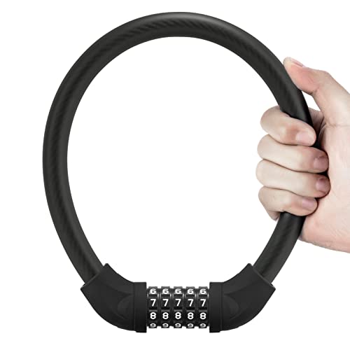 ROCKBROS Lightweight Bike Lock with Combination - Black