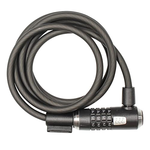 Kryptonite KryptoFlex 1230 12mm Combo Cable Bicycle Lock, Black, 12mm x 305cm