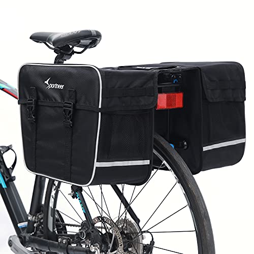 Sportneer Bike Panniers with Large Pockets & Hooks