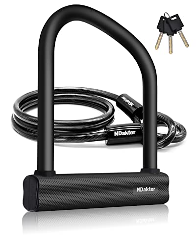 Heavy Duty Bike U-Lock with Cable