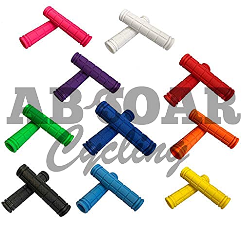 ABSOAR Cycling Bike Bar Grips Non-Slip Rubber Black Bicycle Handlebar Grips for Kids Adult Girls Boys Scooter Mountain Road Urban City Bike MTB BMX