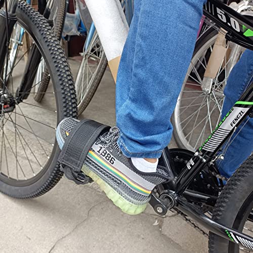 Adjustable Anti-Slip Bike Pedal Straps - Black