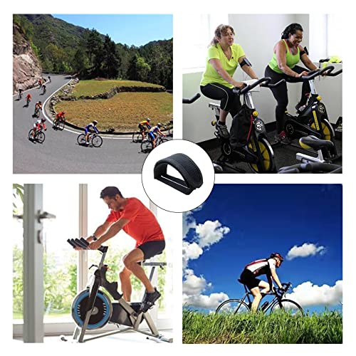 Adjustable Anti-Slip Bike Pedal Straps - Black