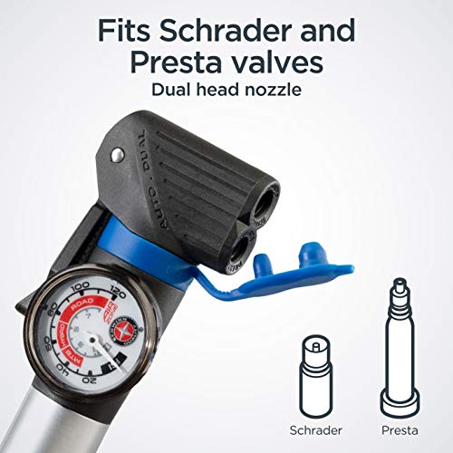 Schwinn Bike Pump with Gauge for Schrader and Presta