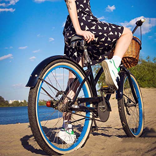 MOHEGIA Bike Tire,26" x 2.125" Folding Beach Cruiser Bicycle Replacement Tires/White Side Wall