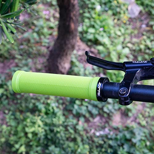 ZTTO Bike Handlebar Grips, Single Lock on Bicycle Handle Bar, for BMX, Mountain, MTB, Beach Cruiser, Scooter, Folding Bike, Soft Non-Slip-Rubber Hand Grip
