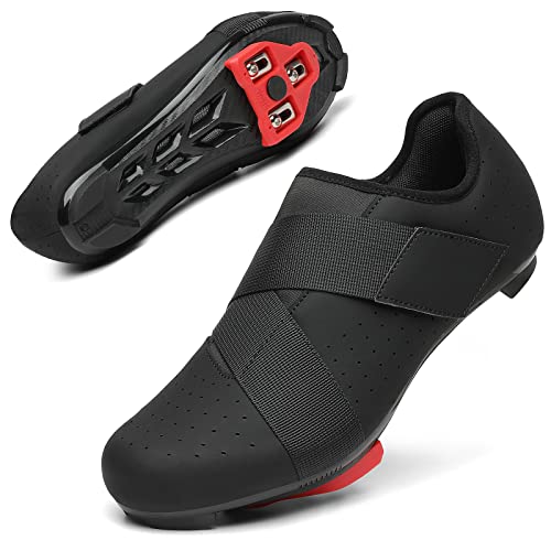 Unisex Cycling Shoes with Delta Cleats, Black