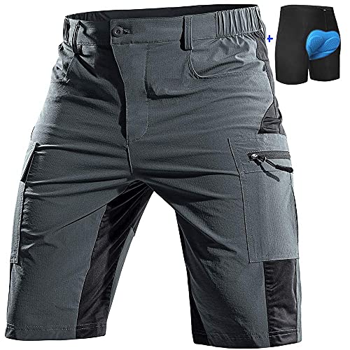 Men's Padded Mountain Bike Shorts with Pockets
