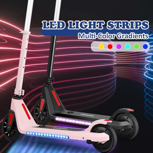Caroma Electric Scooter: Colorful Deck Lights, Adjustable Speeds