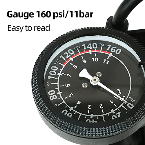 Floor Bike Pump with Dual Valve and Gauge