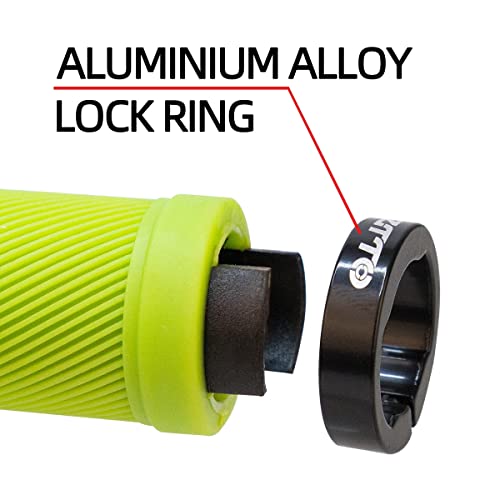 ZTTO Bike Handlebar Grips, Single Lock on Bicycle Handle Bar, for BMX, Mountain, MTB, Beach Cruiser, Scooter, Folding Bike, Soft Non-Slip-Rubber Hand Grip