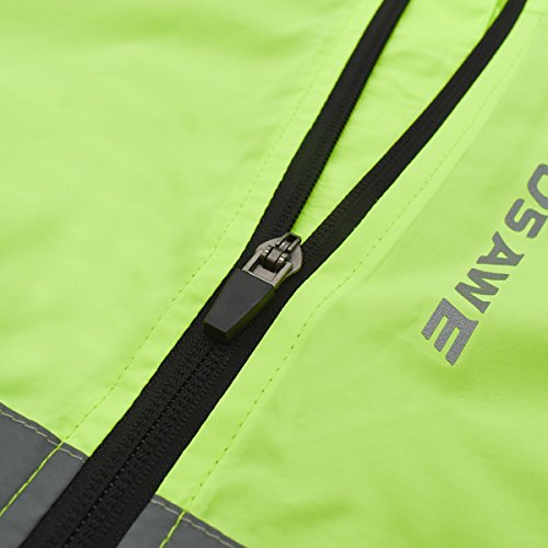 Men's High-Vis Cycling Wind Vest, XL Green