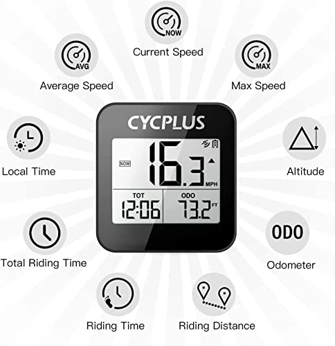 CYCPLUS Wireless GPS Bike Computer with Backlight