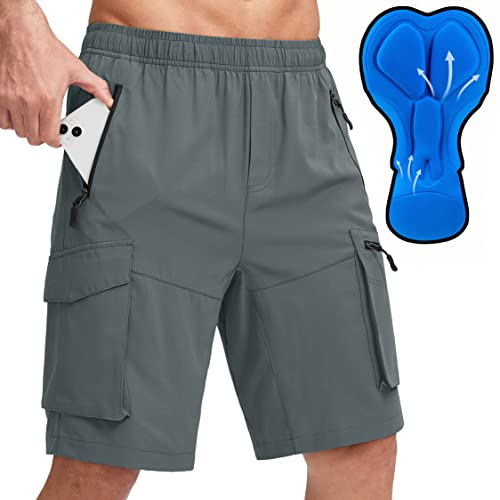 Padded MTB Shorts with Zipper Pockets for Men