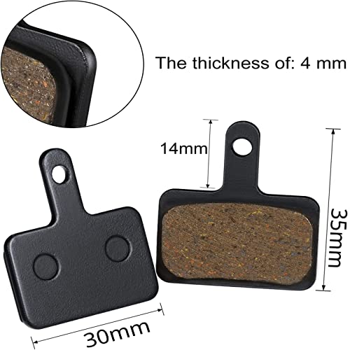 Zonon 4 Pairs Bicycle Disc Brake Pads Compatible with Shimano TRP Tektro Deore Br-M575 M525 M515 T675 M505 M495 M486 M485 M475 M447 M446 M445 M416 M415 M375 M355 C601 C501(Resin Brake Pads)