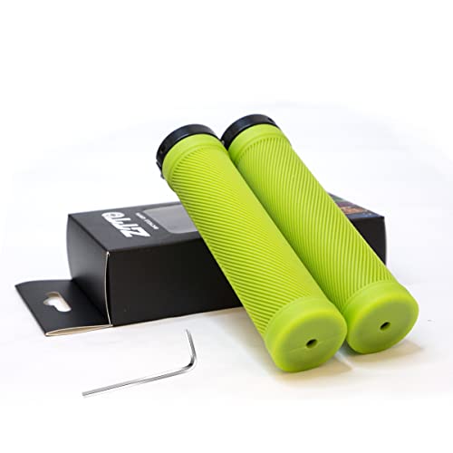 ZTTO Bike Handlebar Grips, Single Lock on Bicycle Handle Bar, for BMX, Mountain, MTB, Beach Cruiser, Scooter, Folding Bike, Soft Non-Slip-Rubber Hand Grip