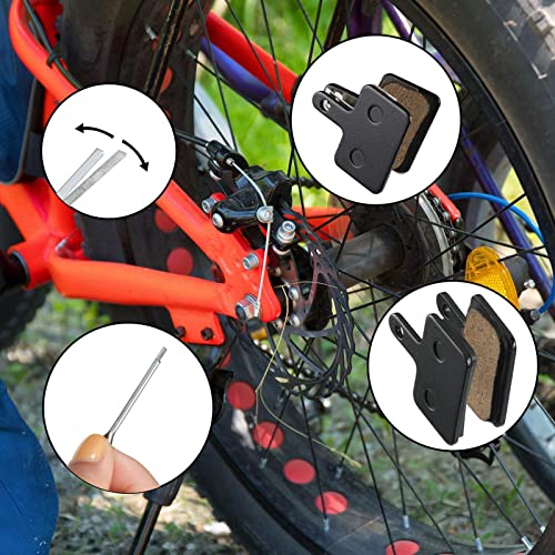 Zonon 4 Pairs Bicycle Disc Brake Pads Compatible with Shimano TRP Tektro Deore Br-M575 M525 M515 T675 M505 M495 M486 M485 M475 M447 M446 M445 M416 M415 M375 M355 C601 C501(Resin Brake Pads)