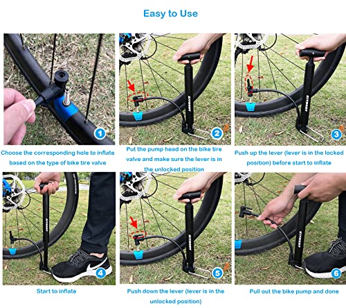 Portable Bike Pump for Presta and Schrader Valve