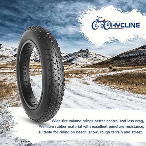 Hycline Fat Tire,20x4.0 Inch Fat Bike Tires Folding Replacement Electric Bicycle Tires Compatible Wide Mountain Snow Bike