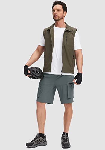 Padded MTB Shorts with Zipper Pockets for Men