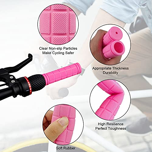 Bike Handle Grips with Tassel Streamers for Girls Boys and Kids, Non-Slip Bicycle Handlebar Grips Cover for Mountain Bike, Scooters Cruiser Road Bike Handle Grips, BMX MTB Cycling Replacement Parts