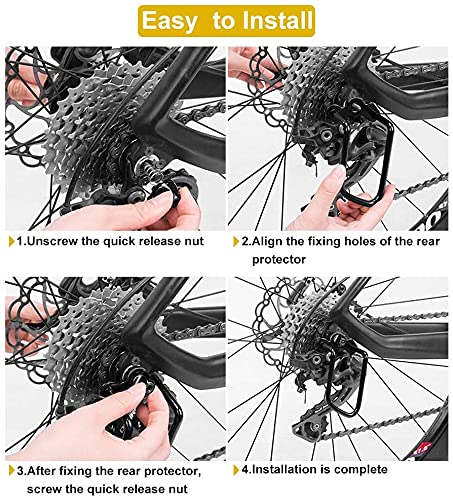 2 Rear Derailleur Protectors for Bikes - Black