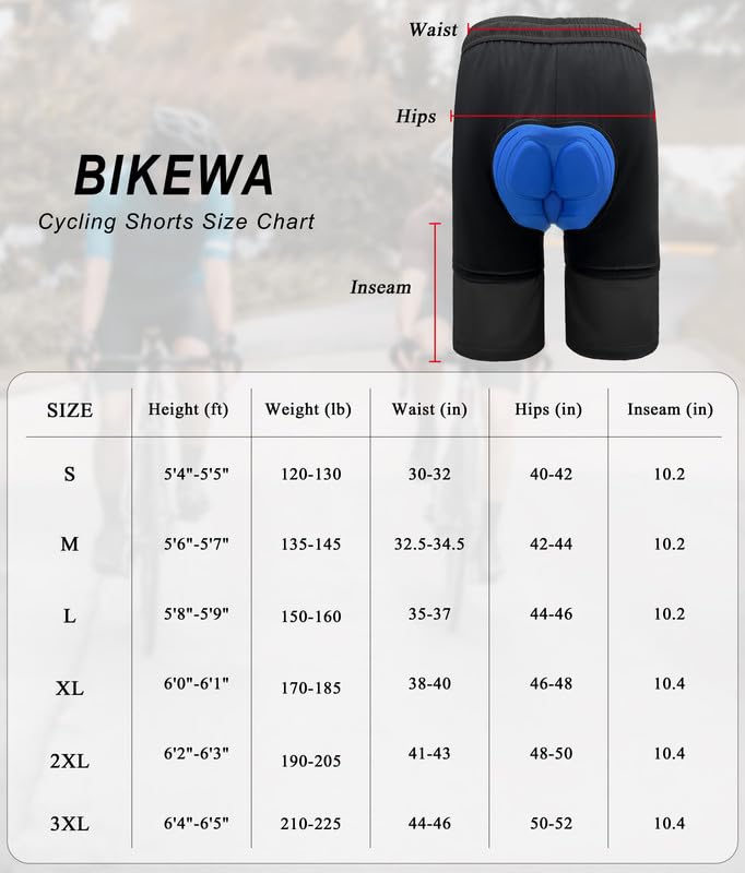 Padded MTB Shorts with Zipper Pockets for Men