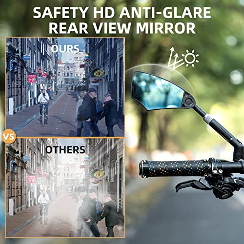 ROCKBROS Bike Mirror - Adjustable and Safe