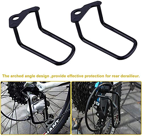 2 Rear Derailleur Protectors for Bikes - Black
