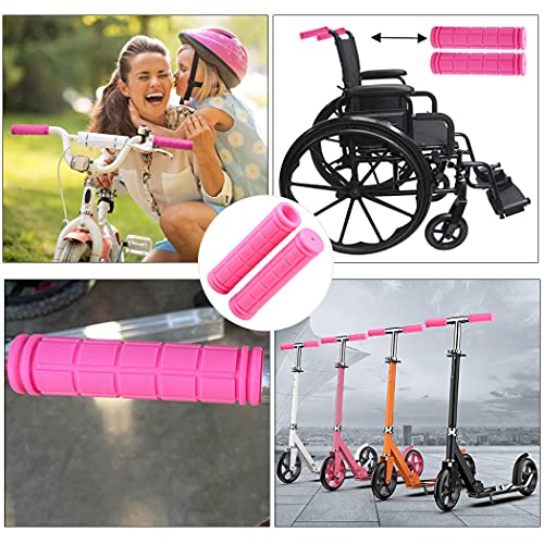 Bike Handle Grips with Tassel Streamers for Girls Boys and Kids, Non-Slip Bicycle Handlebar Grips Cover for Mountain Bike, Scooters Cruiser Road Bike Handle Grips, BMX MTB Cycling Replacement Parts