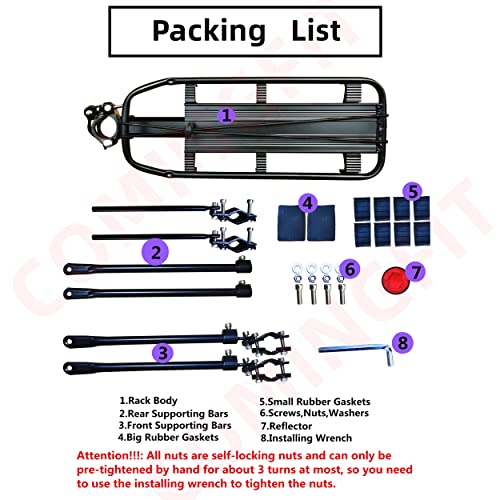 Adjustable bike rack with 180lbs capacity