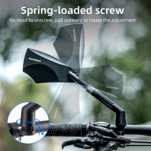 ROCKBROS Bike Mirror - Adjustable and Safe
