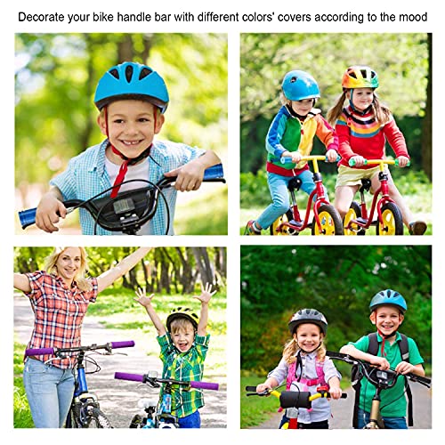 Bike Handle Grips with Tassel Streamers for Girls Boys and Kids, Non-Slip Bicycle Handlebar Grips Cover for Mountain Bike, Scooters Cruiser Road Bike Handle Grips, BMX MTB Cycling Replacement Parts