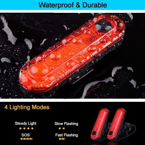 USB Rechargeable Bike Tail Lights (2-Pack)
