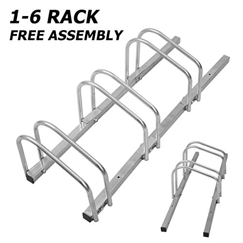 Adjustable Bike Rack for Garage Storage - Silver