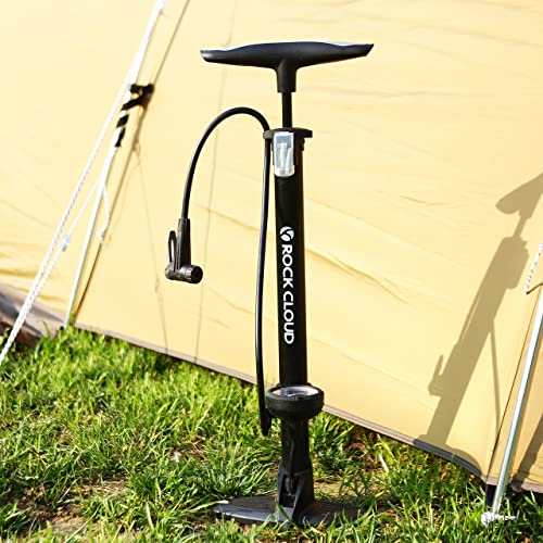 Floor Bike Pump with Dual Valve and Gauge