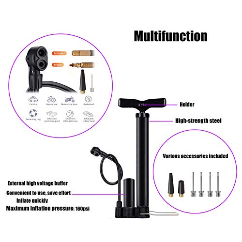 VIMILOLO Portable Bike Pump - 160Psi Max