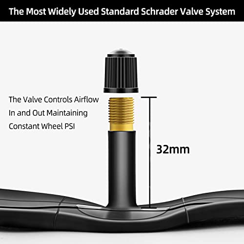 Hapleby 2PCS Premium Bike Tubes Compatible for 27.5 Inch x 1.75/1.95/2.10/2.125 Bike Tire, Mountain Bike Inner Tube with Schrader Valve, 2PCS Levers