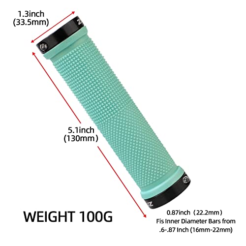 ZTTO Bike Handlebar Grips, Double Lock Bicycle Handle Bar Non-Slip Shock Absorbing Rubber Handlebar Grip for Mountain Urban Foldable Bike