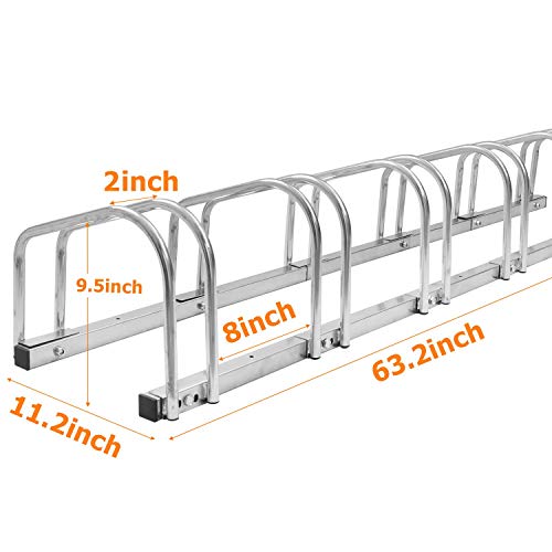 Adjustable Bike Rack for Garage Storage - Silver