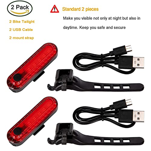 USB Rechargeable Bike Tail Lights (2-Pack)