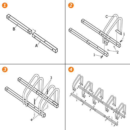 Adjustable Bike Rack for Garage Storage - Silver