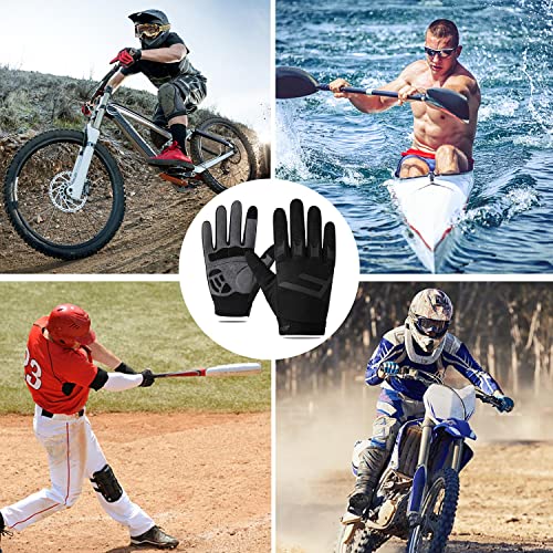 FIORETTO Mountain Bike Gloves for Men Women Motorcycle Cycling Gloves with 5MM SBR Pad Touch Screen Knuckle Protection Motocross Gloves for BMX ATV MTB Racing