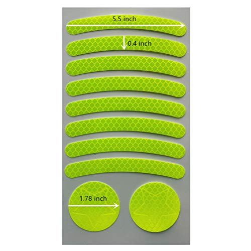 Green Reflective Stickers for Bikes & More