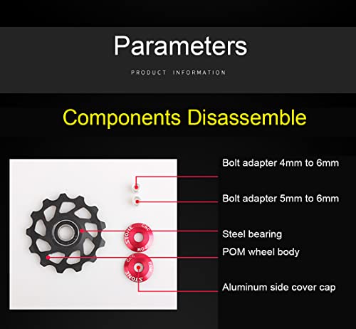 Bike Rear Derailleur Pulley Guide Roller (Black)