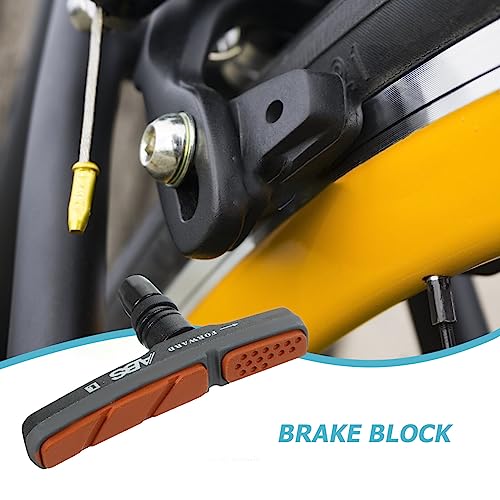 Garneck Bike Brake Pads Mountain Bike V Brake Pads Rubber Bicycle Brake Pads Replacement Bike V-Brake Blocks Set for Mountain Bikes, 2Pcs, Black