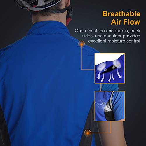 Outto Men' Reflective Running Cycling Vest for Safty and Windproof(Large,Green)