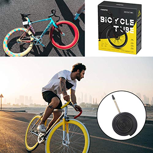 FANSPRO 700 x 28-32c Road Bike Inner Tubes, 60mm Presta Valve Premium Quality Butyl Inner Tube, 6 Pack with 2 Tire Levers